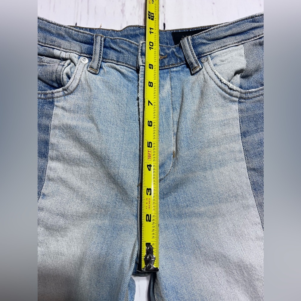 AllSaints Kim Two Toned Asymmetrical Hem Jeans - Picture 8 of 8